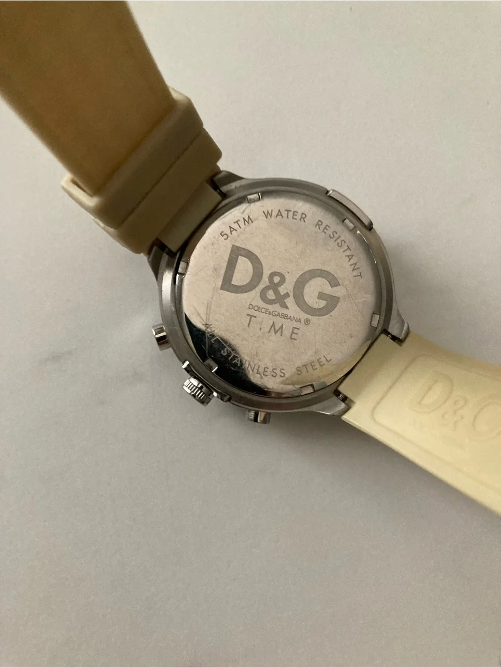 D&G Silver Dial Watch with Blue Bezel